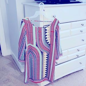 Pink Owl Midi Lightweight, Good Condition, Multi Color Dress For Sale